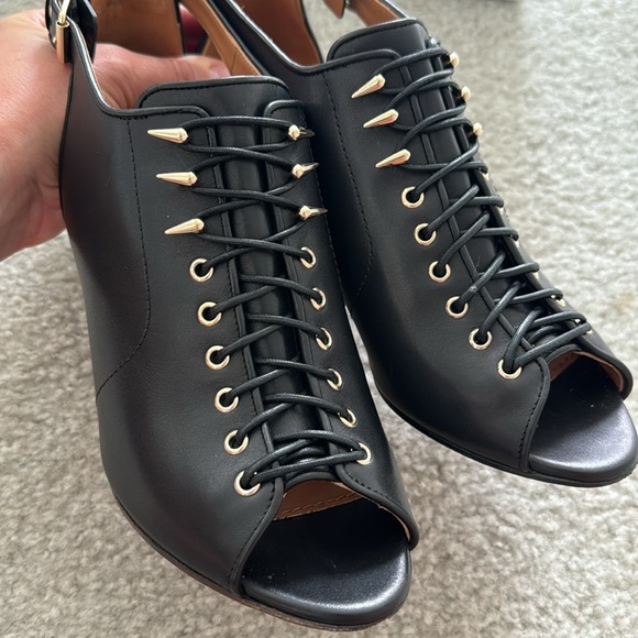 GIVENCHY Black Lace Up Heels - Picture 7 of 16